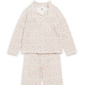 Sleepy Doe Girl's Size 7-8 Baggy Organic Cotton Pajama Set in Rosy